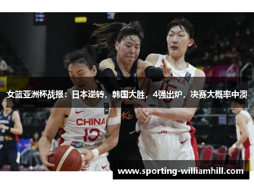 女篮亚洲杯战报：日本逆转，韩国大胜，4强出炉，决赛大概率中澳